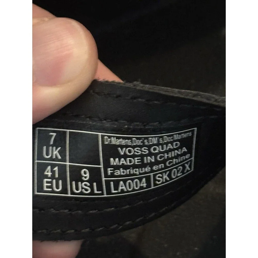 Dr. Martens Voss Quad Black Hydro Leather Sandal Women's Size 9 NWOT Platform
